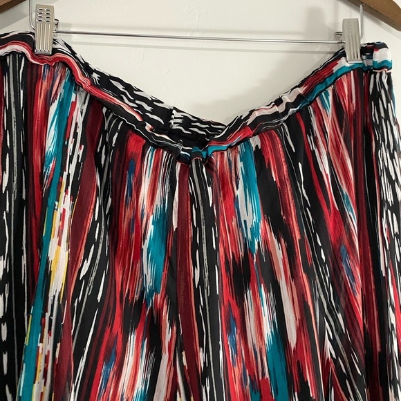 Cj Banks - Stripped Red and Teal Skirt - Picture 6 of 9